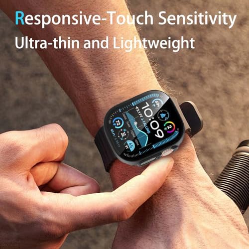  6 Pack  Case for Apple Watch Ultra 3/Ultra 2/Ultra 49mm Screen Protector with Ultra Thin Tempered Glass  Full Coverage Anti Scratch Hard Face Cover for iWatch 49 mm