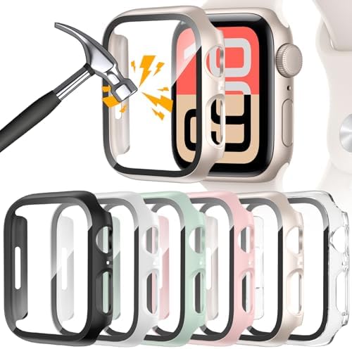  6 Pack  Case for Apple Watch Ultra 3/Ultra 2/Ultra 49mm Screen Protector with Ultra Thin Tempered Glass  Full Coverage Anti Scratch Hard Face Cover for iWatch 49 mm