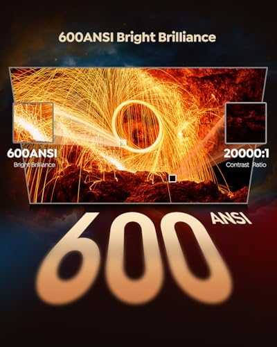  Built in Apps/4K Support  Smart Outdoor Projector with WiFi and Bluetooth  Movie Projector  DoIby Audio with Dual Speaker  Auto Focus w/ YouTube&PrimeVideo Proyector  Upgrad P62 Pro