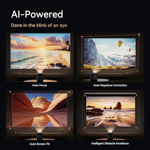  Google TV/ 1200 ANSI/ HDR 10  Wanbo Mozart 1 Pro 4K Smart Projector with WiFi and Bluetooth  Outdoor & Home Movie Proyector  20W Speakers  1080P Auto Focus & Keystone   2025 