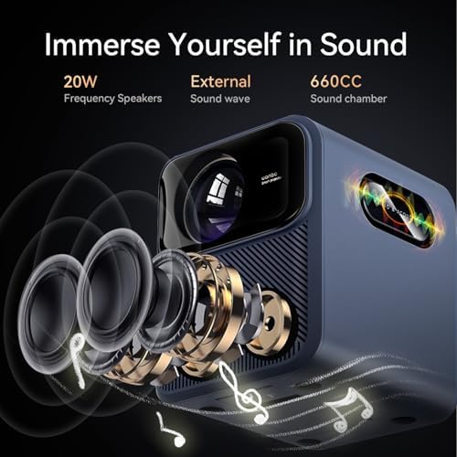  Google TV/ 1200 ANSI/ HDR 10  Wanbo Mozart 1 Pro 4K Smart Projector with WiFi and Bluetooth  Outdoor & Home Movie Proyector  20W Speakers  1080P Auto Focus & Keystone   2025 