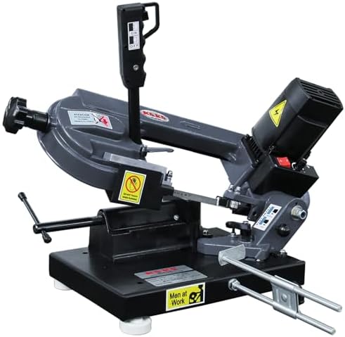 KAKA Industrial Benchtop Metal Cutting Band Saw 1000W  40 88MPM Blade Speed  0  45  Adjustable Table  3 3x4 1 Cutting Capacity BS 85 for Metal/Wood/Plastic  110V