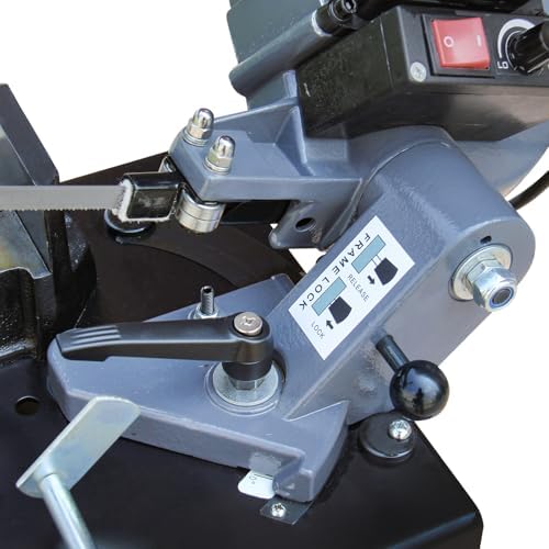 KAKA Industrial Benchtop Metal Cutting Band Saw 1000W  40 88MPM Blade Speed  0  45  Adjustable Table  3 3x4 1 Cutting Capacity BS 85 for Metal/Wood/Plastic  110V