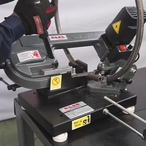 KAKA Industrial Benchtop Metal Cutting Band Saw 1000W  40 88MPM Blade Speed  0  45  Adjustable Table  3 3x4 1 Cutting Capacity BS 85 for Metal/Wood/Plastic  110V