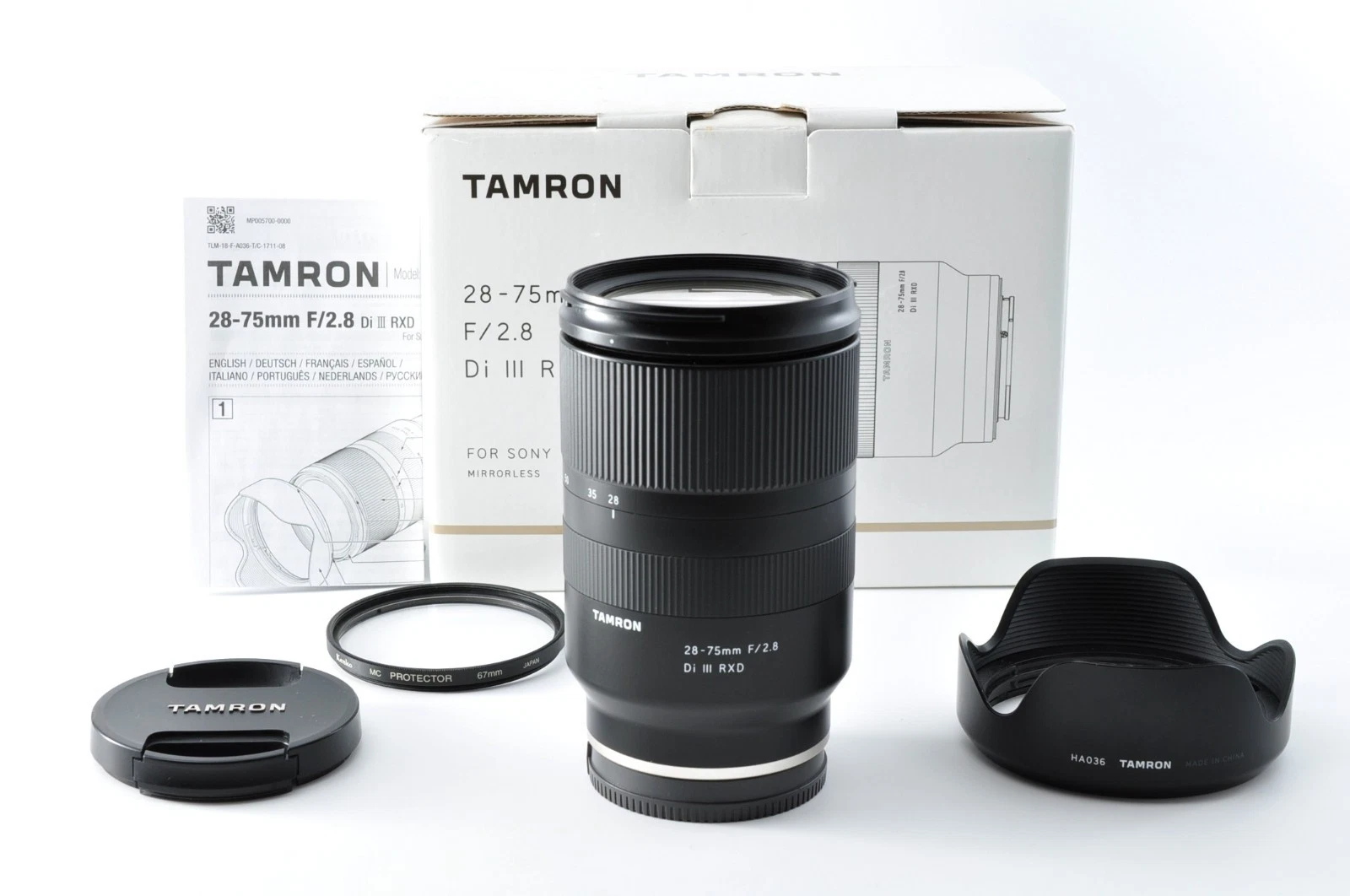  N Mint in Box  Tamron 28 75mm F/2 8 Di III RXD Lens Sony E Mount from japan 803