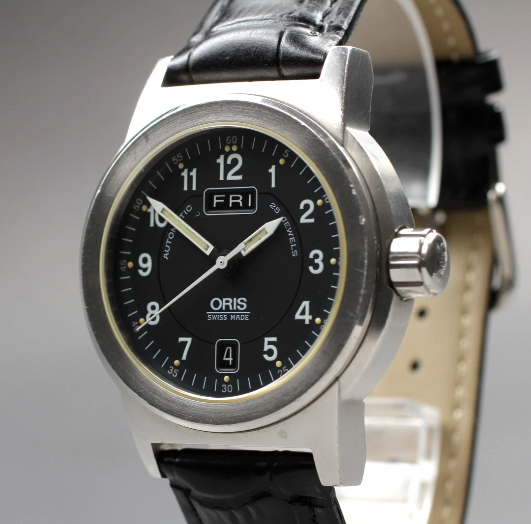  Near MINT   ORIS Big Crown 7500 40mm Black Dial Day Date Automatic Men s Watch