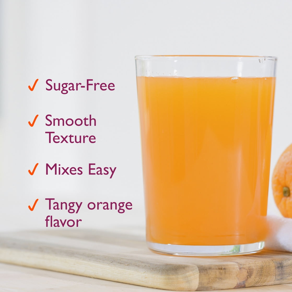 Paquete de 4  Suplemento de Fibra Metamucil  Fibra en Polvo sin Azúcar para la Salud Digestiva  Naranja  180 Porciones