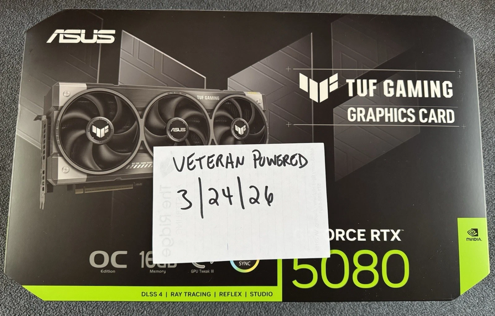   REAL LISTING  ASUS TUF GeForce RTX 5080 16GB GDDR7 OC Edition GPU   NEW/SEALED