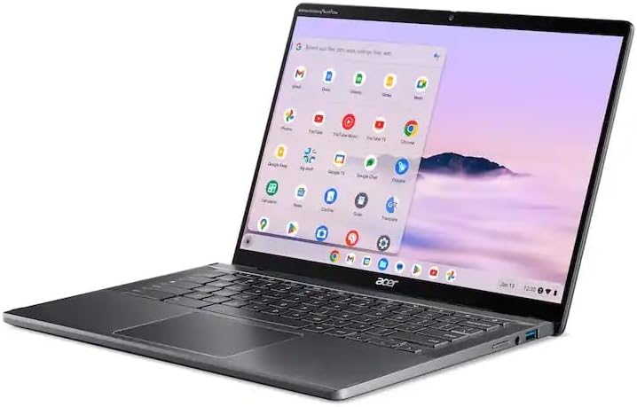 acer Chromebook Plus Spin 714 2 in 1 Laptop with Google AI   14 Full HD IPS Touch   Intel Core Ultra 5 115U   8GB LPDDR5 512GB SSD   Wi Fi6E Backlit KB Chrome OS Steel Gray   w/Stylus Pen  W/GaLiMu