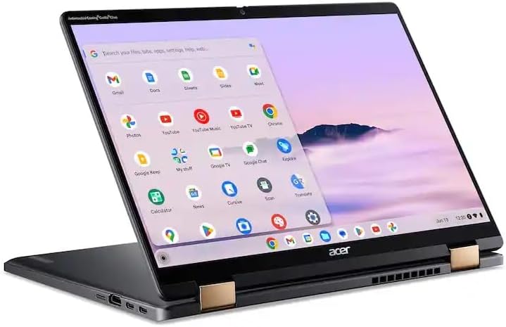 acer Chromebook Plus Spin 714 2 in 1 Laptop with Google AI   Intel Core Ultra 5 115U   14 Full HD IPS Touch   8GB LPDDR5 256GB SSD   Wi Fi6E Backlit KB Chrome OS Steel Gray   w/Stylus Pen  W/GaLiMu