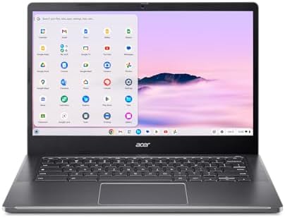 acer Chromebook Plus Spin 714 2 in 1 Laptop with Google AI   Intel Core Ultra 5 115U   14 Full HD IPS Touch   8GB LPDDR5 256GB SSD   Wi Fi6E Backlit KB Chrome OS Steel Gray   w/Stylus Pen  W/GaLiMu