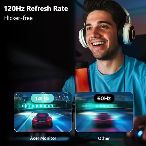 acer KB272 G0bi 27 IPS Full HD  1920 x 1080  Gaming Office Monitor   Adaptive Sync Support  FreeSync Compatible    Up to 120Hz Refresh   1ms  VRB    sRGB 99    Tilt   HDMI & VGA Ports