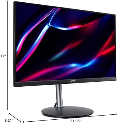 acer Nitro 24 5 Full HD 1920 x 1080 PC Gaming Monitor   AMD FreeSync Premium   Up to 250Hz Refresh   1ms  VRB    ZeroFrame   ErgoStand   1 x Display Port 1 2 & 2 x HDMI 2 0 Ports