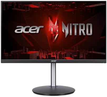 acer Nitro 24 5 Full HD 1920 x 1080 PC Gaming Monitor   AMD FreeSync Premium   Up to 250Hz Refresh   1ms  VRB    ZeroFrame   ErgoStand   1 x Display Port 1 2 & 2 x HDMI 2 0 Ports