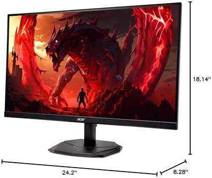acer Nitro 27 Inch QHD 2560 x 1440 IPS Gaming Monitor   AMD FreeSync   Up to 180Hz Refresh   Up to 0 5ms   DCI P3 95    HDR 10 Support   One Display Port 1 2 & Two HDMI 2 0   KG271U N3bmiipx
