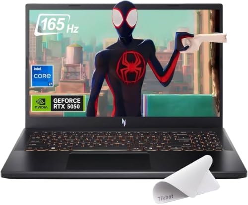 acer Nitro V 15 6 Gaming Laptop FHD IPS 165Hz Display  Intel Core i7 13620H  NVIDIA GeForce RTX 5050 Windows 11 Home with Mouse pad  32GB RAM   1TB PCIe SSD