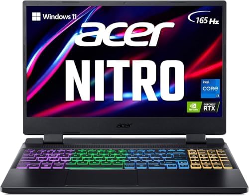 acer - Laptop Nitro V para juegos, FHD, IPS, 165Hz, 15.6 pulgadas, Intel Core i5-13420H, NVIDIA GeForce RTX 5050,8 GB, GDDR7, VRAM, Win11H, tapete para mouse (16 GB RAM, 512GB, PCIe, SSD)