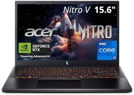 acer Nitro V 15 Gaming Laptop   15 6 FHD IPS 165Hz Display   Intel Core i9 13900H   NVIDIA GeForce RTX 5060   32GB DDR5 RAM   1TB SSD   Thunderbolt 4   Wi Fi 6E   Backlit KB   ANV15 52 90QH