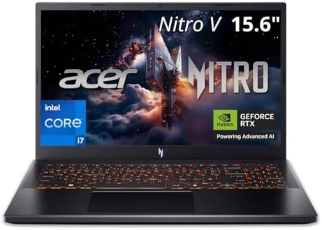 acer Nitro V 15 Gaming Laptop   15 6 FHD IPS 165Hz   Intel Core i7 13620H   NVIDIA GeForce RTX 5060   16GB DDR4 RAM   512GB Gen4 SSD   Backlit Keyboard   Wi Fi 6E   Thunderbolt 4   HDMI 2 1   Black