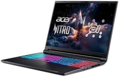 acer Nitro V 16S AI Copilot  PC Gaming Laptop   AMD Ryzen AI 7 350 Processor   NVIDIA GeForce RTX 5060 Laptop GPU   16 WUXGA IPS 180Hz Display   16GB DDR5   1TB Gen 4 SSD   Wi Fi 6E   ANV16S 61 R9TR