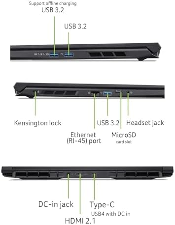 acer Nitro V 16 AI Gaming Laptop 16 WUXGA IPS 180Hz AMD Zen 4 Octa Core Ryzen 7 260 32GB RAM 1TB SSD GeForce RTX 5050  Up to 421 AI Tops  Backlit Win11 w/ICP Hub
