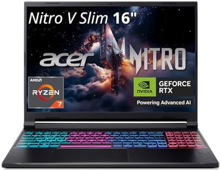 acer Nitro V ANV16 72 72ZY Gaming Laptop   16 WUXGA IPS 180Hz   Intel Core 7 240H   NVIDIA GeForce RTX 5070   16GB RAM   512GB SSD   WiFi 6E   Backlit Keyboard   HDMI 2 1   USB C   Win 11 Home