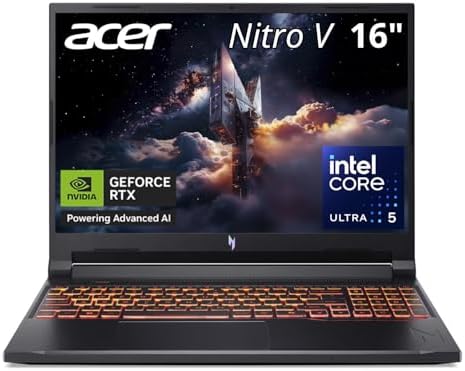 acer Nitro V ANV16 72 72ZY Gaming Laptop   16 WUXGA IPS 180Hz   Intel Core 7 240H   NVIDIA GeForce RTX 5070   16GB RAM   512GB SSD   WiFi 6E   Backlit Keyboard   HDMI 2 1   USB C   Win 11 Home