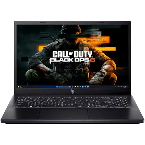 acer Nitro V - Laptop para juegos, pantalla FHD IPS de 15.6 pulgadas, 144 Hz, AMD Ryzen 5 7535HS, 6 núcleos, GeForce RTX 4050, 16 GB DDR5, 512 GB SSD, negro obsidiana, Windows 11, BK, bolsa para