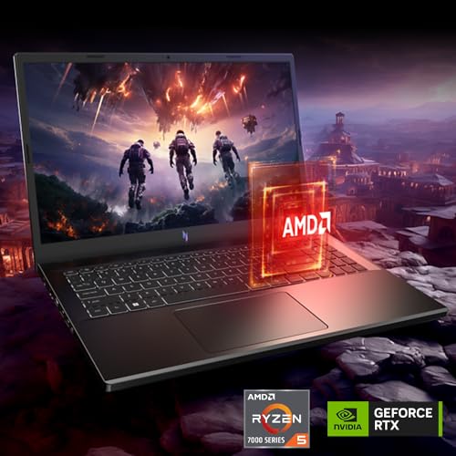 acer Nitro V Gaming Laptop   AMD Ryzen 5 7535HS Hexa Core Processor   NVIDIA GeForce RTX 4050 Laptop GPU   15 6 FHD IPS 144Hz Display   8GB DDR5   512GB SSD   WiFi 6   Backlit KB   ANV15 41 R5N6