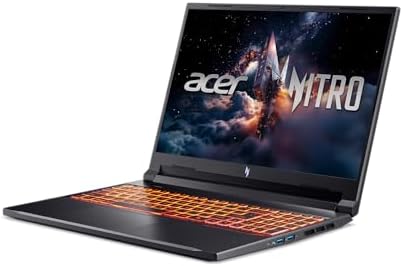 acer Nitro V Gaming Laptop   Intel Core 7 Processor 240H   NVIDIA GeForce RTX 5060 Laptop GPU   16 WUXGA IPS 180Hz Display   16GB DDR5   512GB Gen 4 SSD   Wi Fi 6   Backlit KB   ANV16 72 70F4