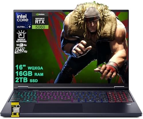 acer Predator Helios Neo 16 AI Gaming Laptop   Intel Core Ultra 9 Processor 275HX   NVIDIA GeForce RTX 5070 Ti   16 WQXGA 240Hz G SYNC   16GB DDR5   1TB Gen 4 SSD   Killer Wi Fi 6E   PHN16 73 92B8