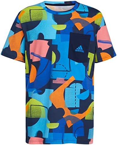 adidas Boys Short Sleeve Linear Logo T Shirt