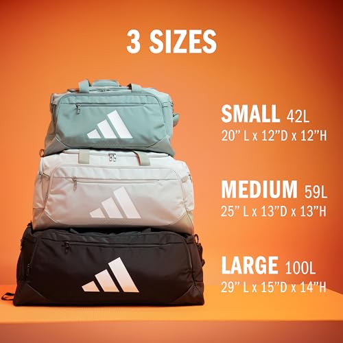 adidas Defender 5 0 Duffel  Durable Travel Gym Sports Bag for Men and Women
