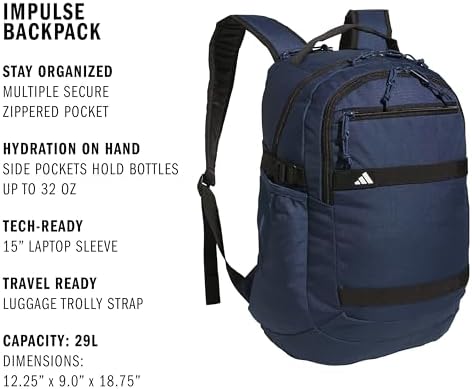adidas Impulse Backpack  sport bag for men and women  durable and lightweight