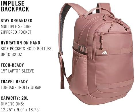 adidas Impulse Backpack  sport bag for men and women  durable and lightweight