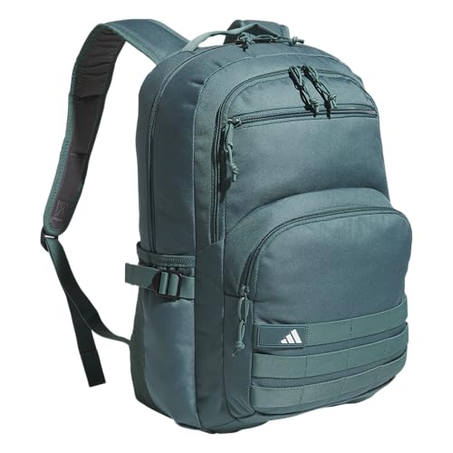 adidas Interval Backpack with Laptop Sleeve  Lightweight Durable Book Bag for Women and Men  Preloved Teal Green/Black  One Size