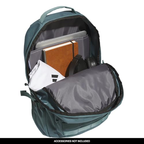 adidas Interval Backpack with Laptop Sleeve  Lightweight Durable Book Bag for Women and Men  Preloved Teal Green/Black  One Size