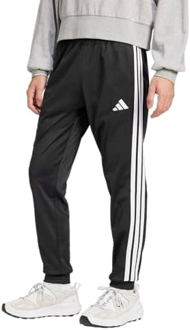 adidas Mens 3 Stripes Tricot Regular Tapered Pants Casual   Pink
