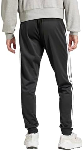 adidas Mens 3 Stripes Tricot Regular Tapered Pants Casual   Pink