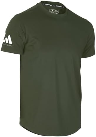 adidas Mens Combat Sports Performance Polycotton Rounded Hem Shirt