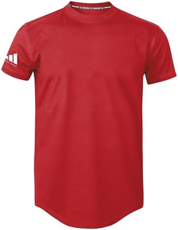 adidas Mens Combat Sports Performance Polycotton Rounded Hem Shirt