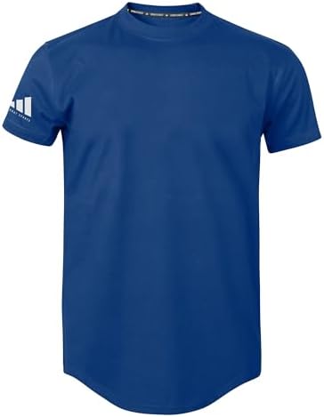 adidas Mens Combat Sports Performance Polycotton Rounded Hem Shirt