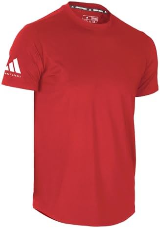 adidas Mens Combat Sports Performance Polycotton Rounded Hem Shirt
