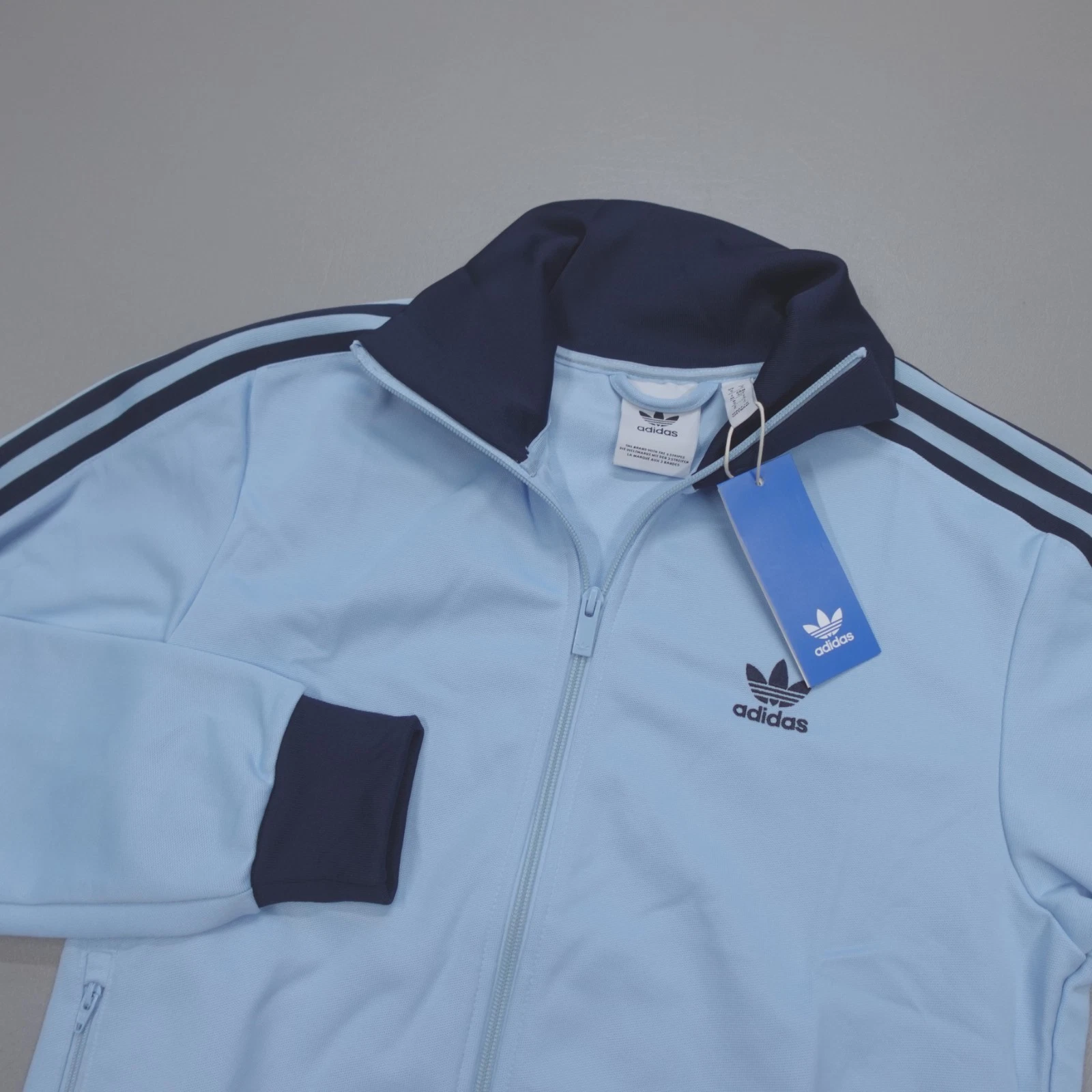adidas Originals Men s Beckenbauer Track Jacket Clear Sky/Night Indigo JP2521