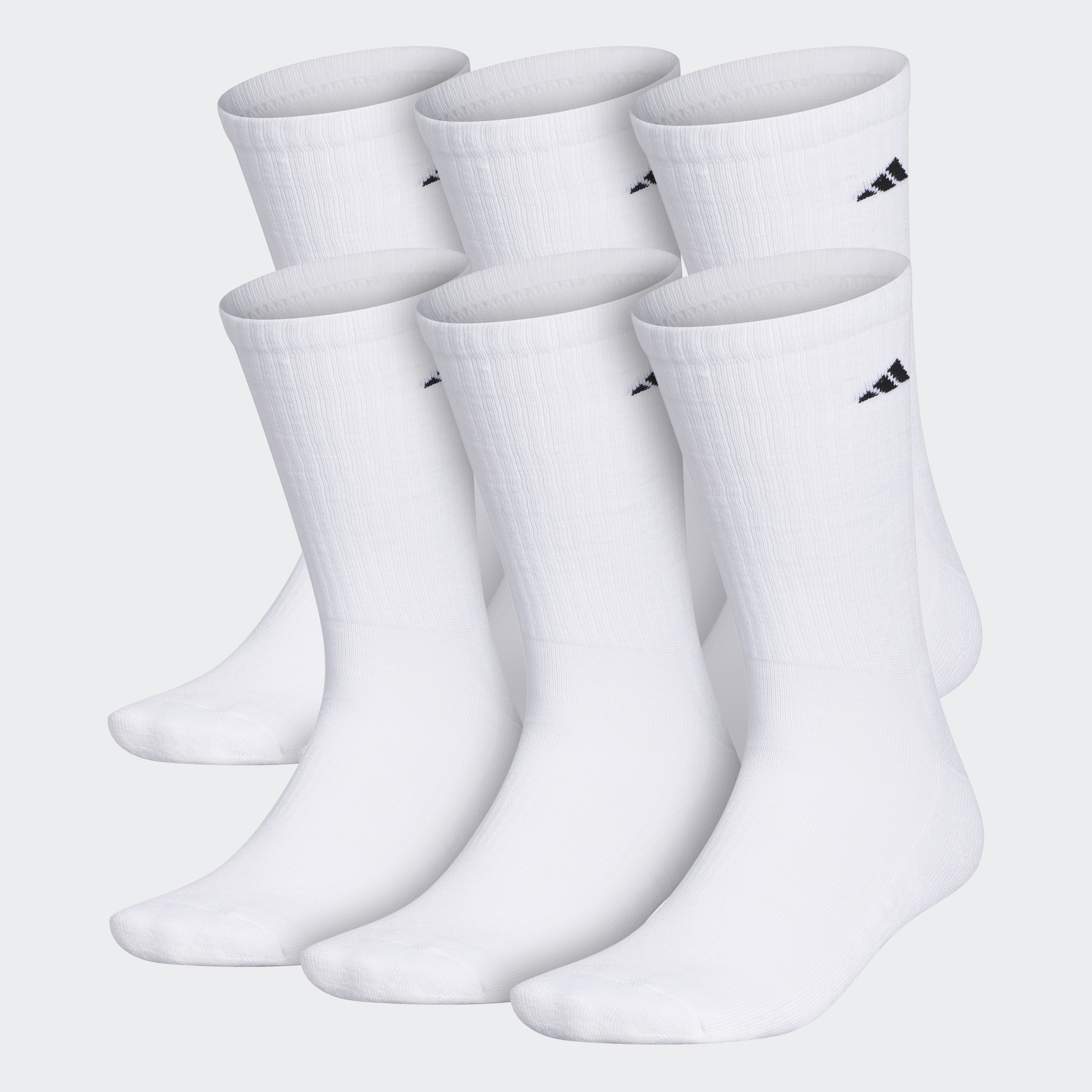 Talla XL -adidas men Athletic Cushioned Crew Socks 6 Pairs