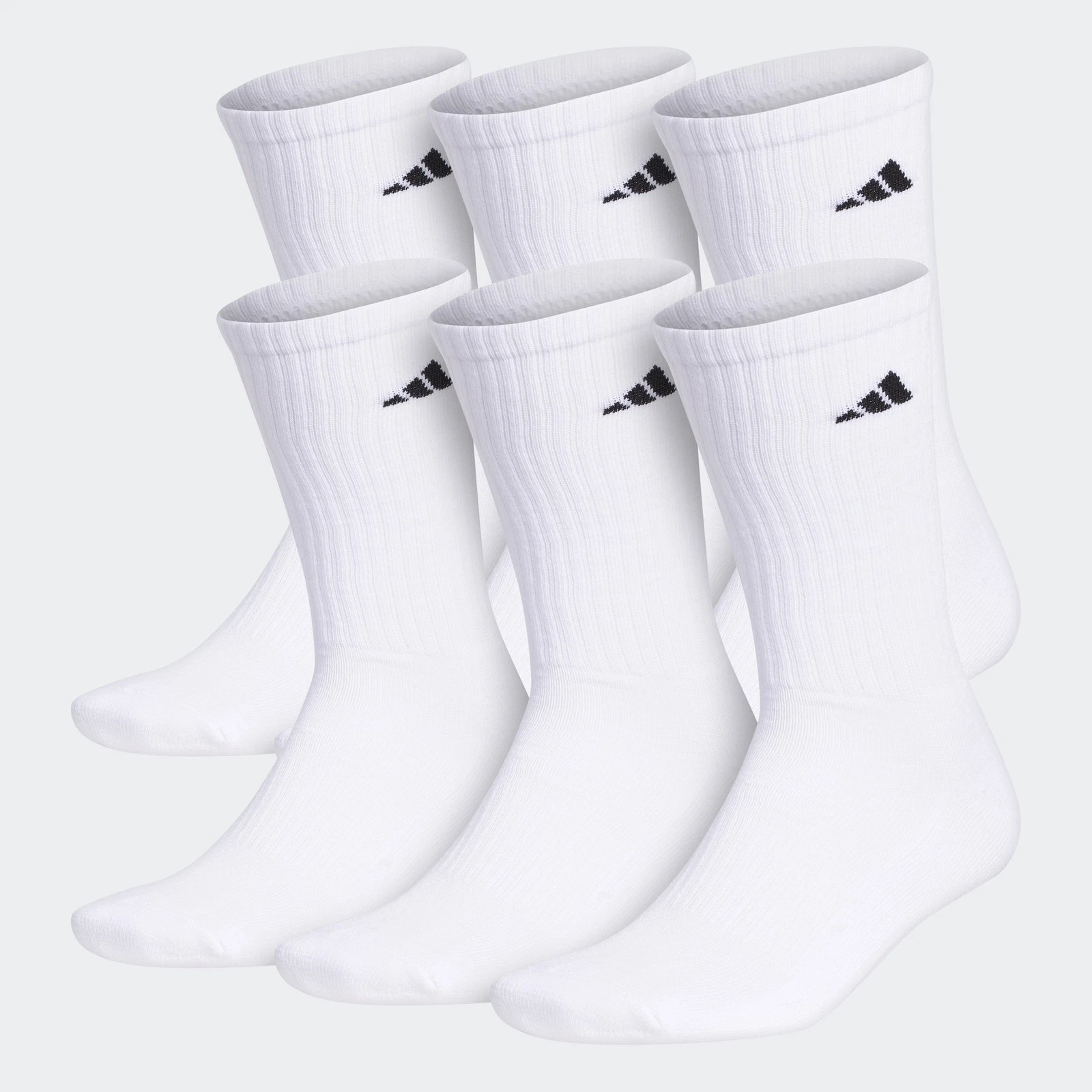 adidas men Athletic Cushioned Crew Socks 6 Pairs