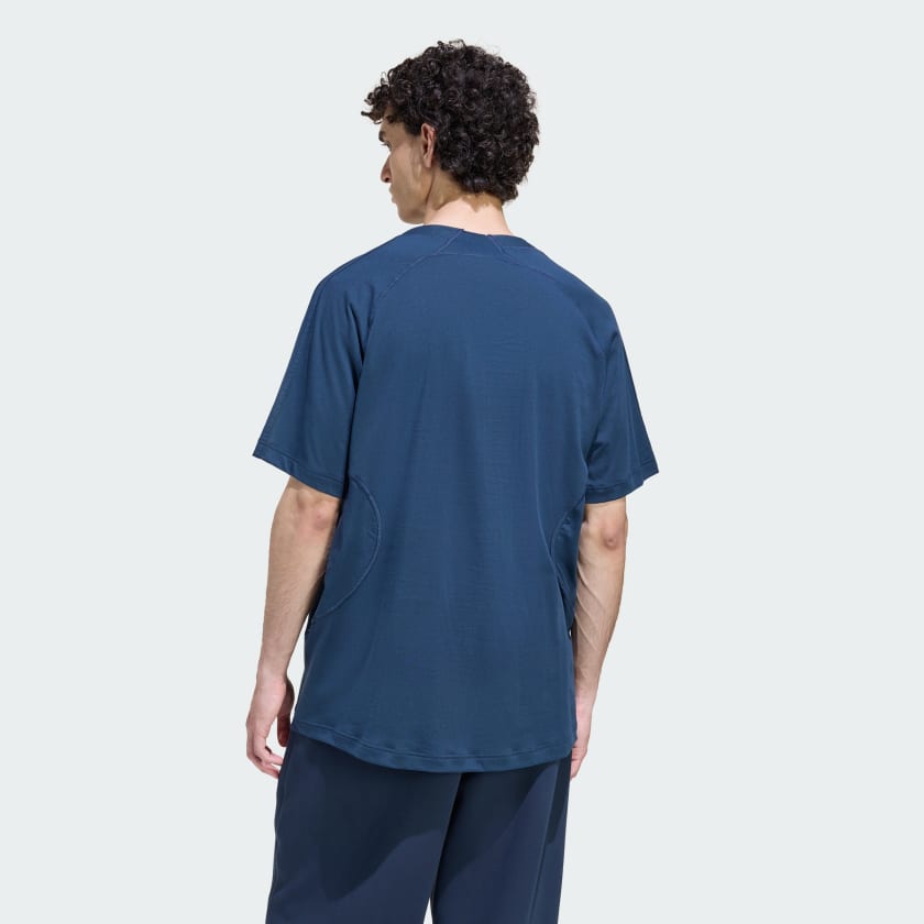 Talla M Color Azul adidas men CUTLINE REGULAR TEE