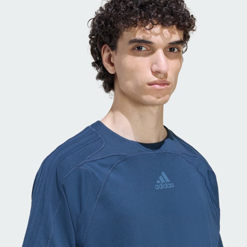 Talla M Color Azul adidas men CUTLINE REGULAR TEE