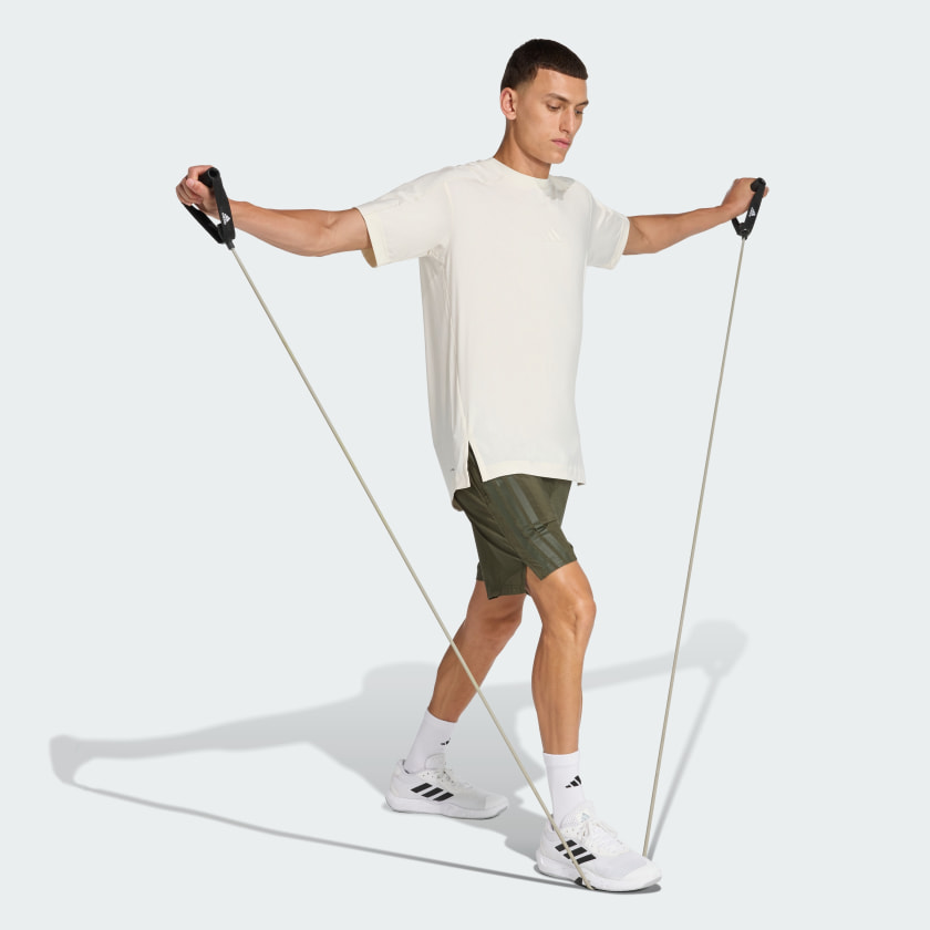 Talla: M7, COLOR SILVER TALLA M7 adidas men Designed for Training 3 Stripes Shorts