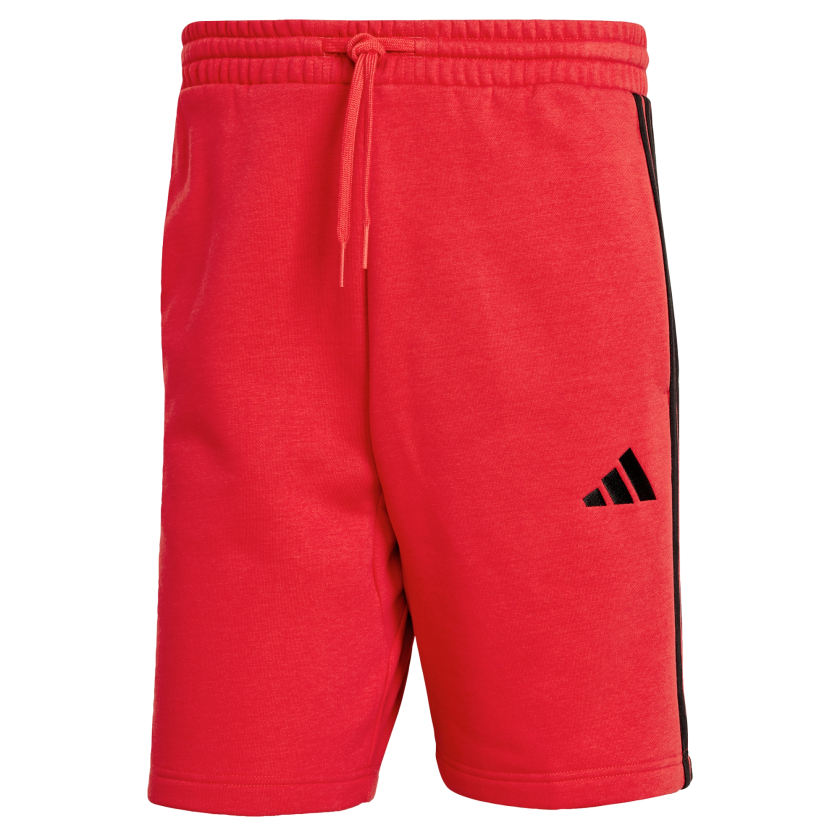 adidas men Essentials 3 Stripes Fleece Shorts